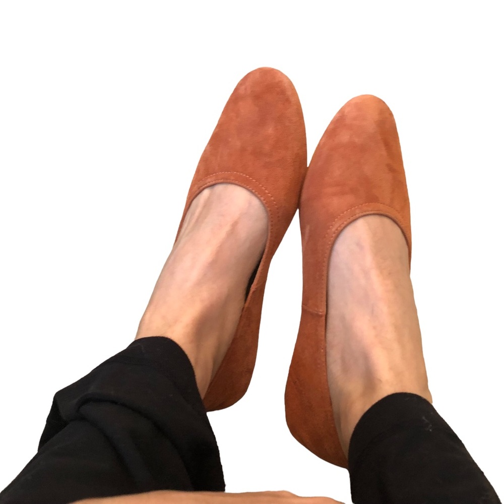 Oak + Fort Orange Suede Flats